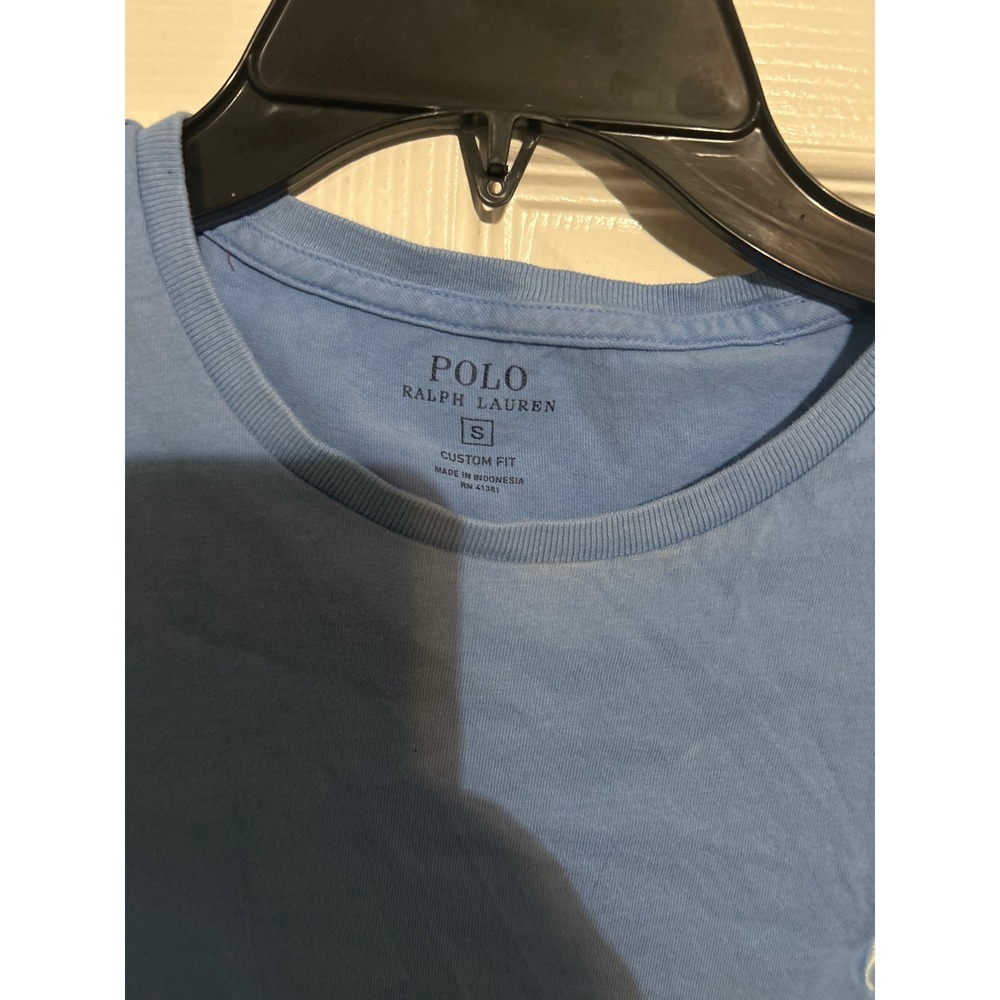 Polo Ralph Lauren Kids Blue Custom Fit‎ Cotton T-Shirt Size S - Picture 2 of 5